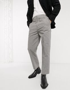 Tucker Checked Pants in Gray-Black