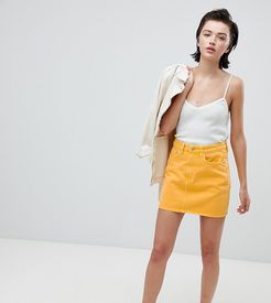 wend denim mini skirt in yellow