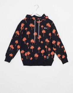 90s mike mini palms hoodie-Black