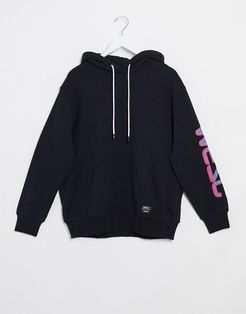 90s mike speed logo hoodie-Black