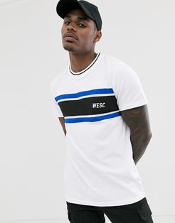 Max chest stripe t-shirt-White