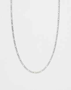 3mm figaro chain necklace in silver