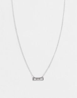 neckchain in silver with logo bar pendant