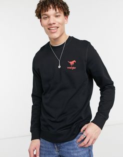 horse print sweatshirt in black