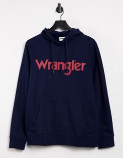 logo hoodie-Navy