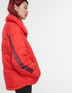 Acapella short padded jacket in red