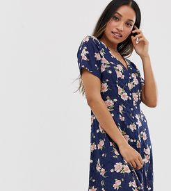 floral mini tea dress-Multi