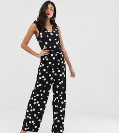 Natal polka dot print jumpsuit-Blues