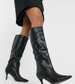 Exclusive Abella vegan pull on boots in black