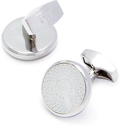 Guilloche Mother-of-Pearl Cufflinks