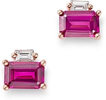 Rodholite & Diamond-Accent Stud Earrings in 14K Rose Gold - 100% Exclusive