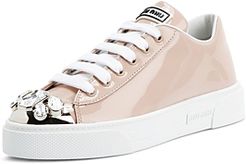 Patent Leather Low-Top Sneakers