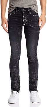 Metallic Detail Skinny Fit Jeans in Black Wash Multi