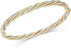 Twisted Bangle Bracelet in 14K Yellow & White Gold - 100% Exclusive