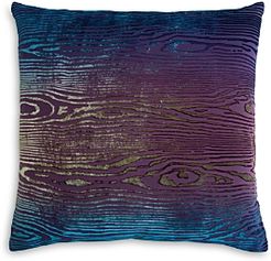 Woodgrain Velvet Decorative Pillow, 18 x 18
