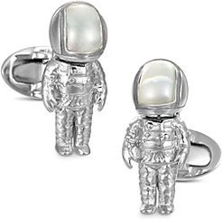 Sterling Silver & Mother-of-Pearl Astronaut Cufflinks