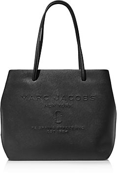 Leather East-West Tote