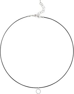 Diamond Hoop Pendant Cable Necklace, 16