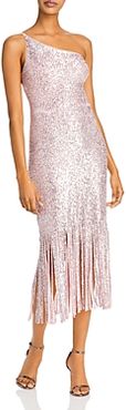 Sequined Fringed Hem Gown - 100% Exclusive
