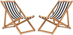 Loren Foldable Sling Chairs, Set of 2