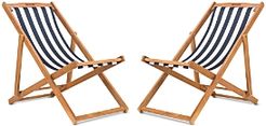 Loren Foldable Sling Chairs, Set of 2