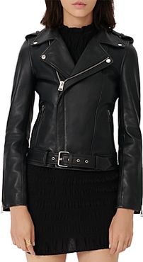 Boceliz Leather Moto Jacket