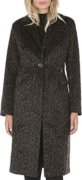 Printed Notched Collar Coat