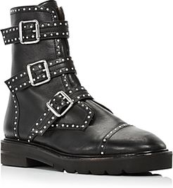 Jesse Studded Buckled Booties