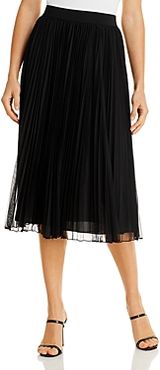 Jersey Tulle Midi Skirt