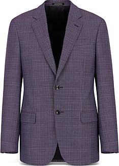 Emporio Armani Dark Orchid Textured Suit Jacket