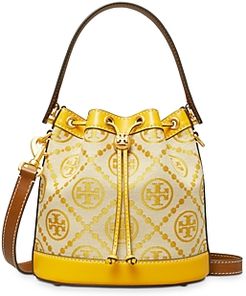 T Monogram Jacquard Bucket Bag