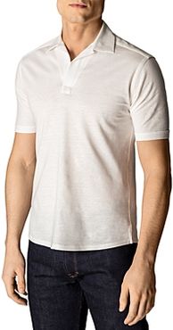 Pique Cotton & Linen Slim Fit Polo Shirt