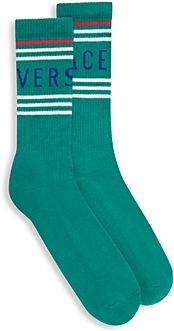 Stripe Logo Crew Socks