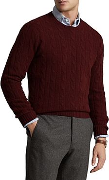 Cashmere Cable Knit Regular Fit Crewneck Sweater
