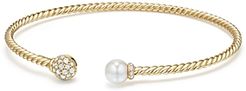 Solari Bead & Cultured Akoya Pearl Bracelet with Diamonds in 18K Gold