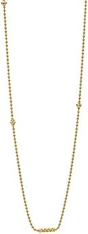 Caviar Gold Collection 18K Gold Beaded Station Necklace, 16