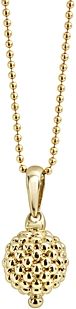 Caviar Gold Collection 18K Gold Ball Pendant Necklace, 30