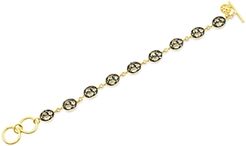 Rose d'Or Pave Cluster Toggle Bracelet