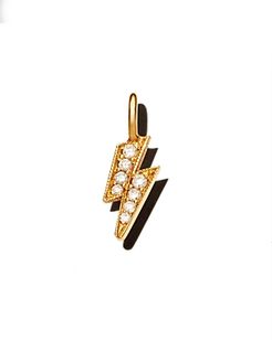 14K Yellow Gold Midi Bitty Diamond Lightning Bolt Charm