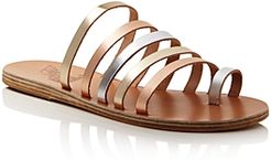 Niki Metallic Leather Sandals