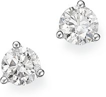 Diamond Stud Earrings in 14K White Gold 3-Prong Martini Setting, 0.40 ct. t.w. - 100% Exclusive