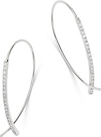 Micro-Pave Diamond Threader Earrings in 14K White Gold, 0.50 ct. t.w. - 100% Exclusive