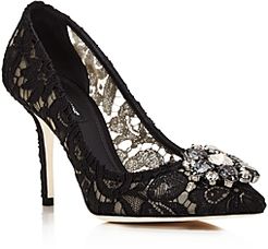 Lace Embroidered Pumps