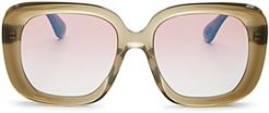 Nella Square Sunglasses, 56mm