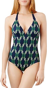 Sweet Fishes Halter One Piece Swimsuit