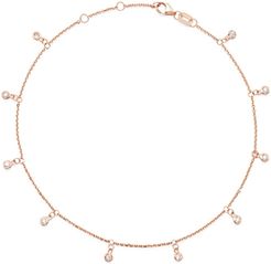 Diamond Bezel Droplet Ankle Bracelet in 14K Rose Gold - 100% Exclusive