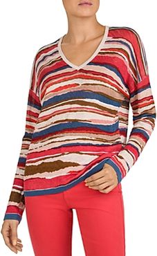 Erika Oversized Striped Linen Sweater