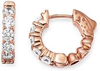 Diamond Huggie Hoop Earrings in 14K Rose Gold, 1 ct. t.w. - 100% Exclusive