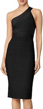 Icon One-Shoulder Midi Sheath Dress