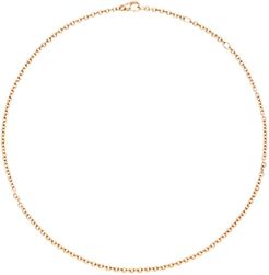 18K Rose Gold Round Link Chain Necklace, 16.5